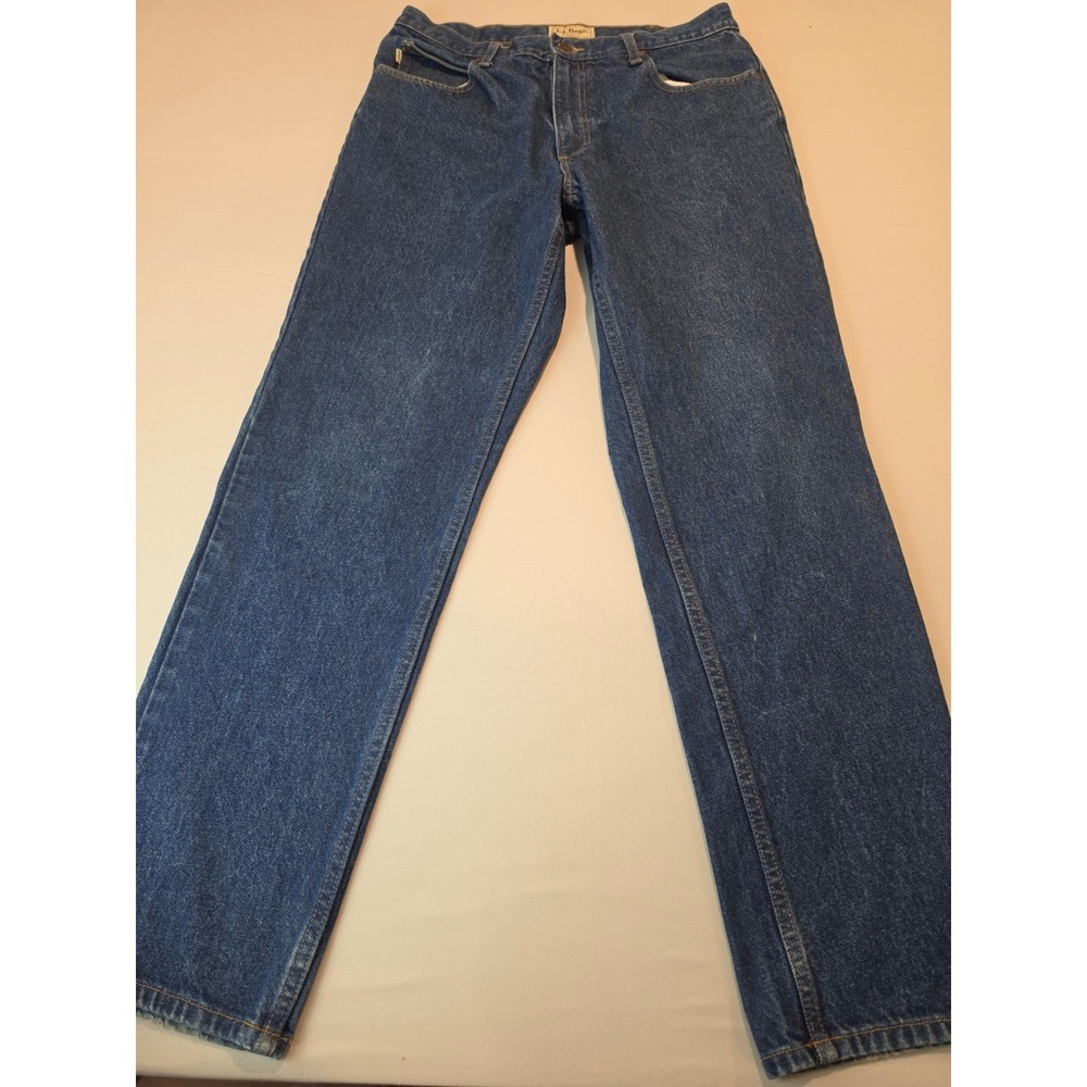 LL Bean Classic Fit Jeans Mens 34x32 Medium Wash Blue Denim Straight Leg 220626